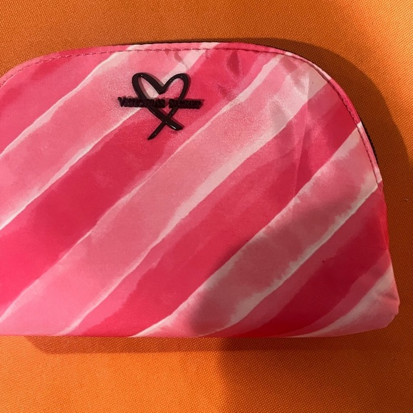 Victoria's Secret Pink Striped Cosmetic Bag NWOT - Picture 1 of 5